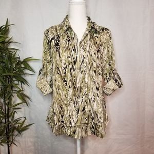 Larsen Grey Ladies Blouse, Size SM